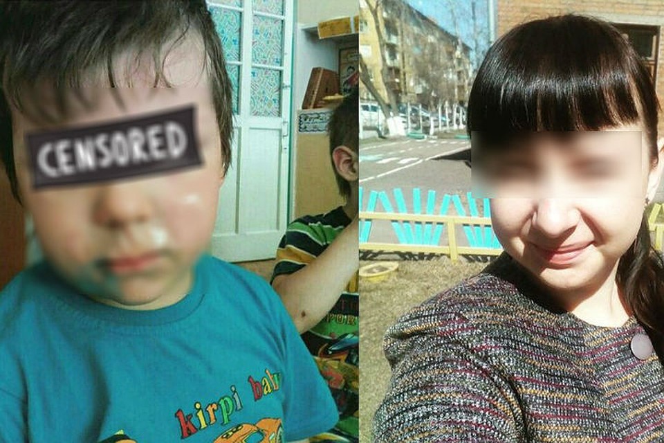 Воспитатель сама выложила фото в Сеть.