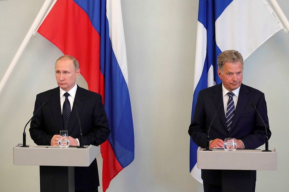 Президент России Владимир Путин и президент Финляндии Саули Ниинистё