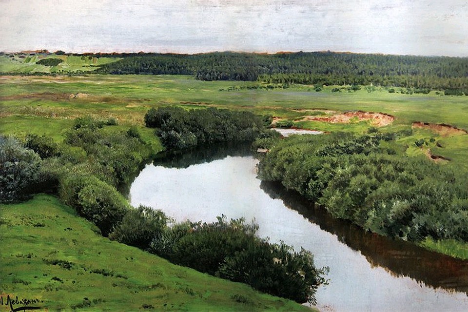 Картина Исаака Левитана "Река Истра".