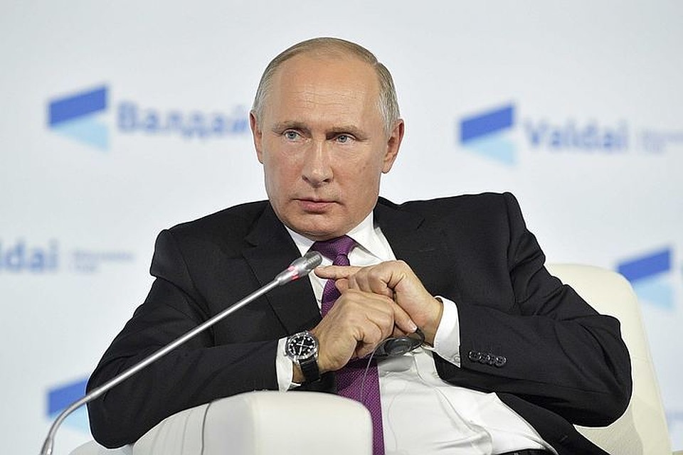 Президент России Владимир Путин на заседании международного дискуссионного клуба «Валдай»