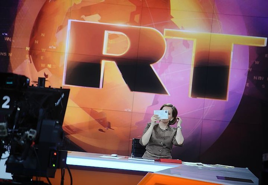 Студия телеканала "Russia today". Фото ИТАР-ТАСС/ Зураб Джавахадзе