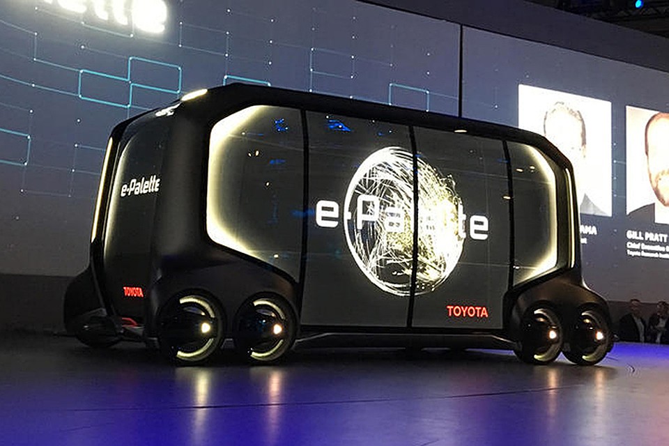Японская компания Toyota презентовала беспилотную платформу e-Palette