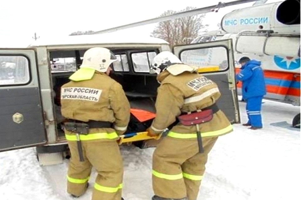 Пациента из Лесного района доставили в Тверь. Фото: ГУ МЧС России по Тверской области