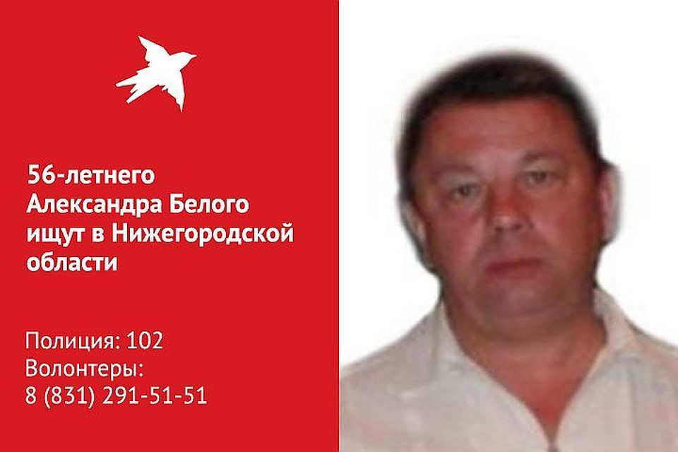 56-летний Александр Белый пропал при странных обстоятельствах в Нижегородской области