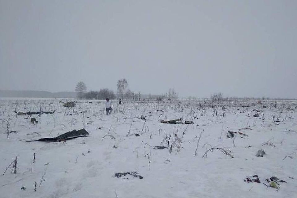 Место крушения самолета Ан-148 в Подмосковье
