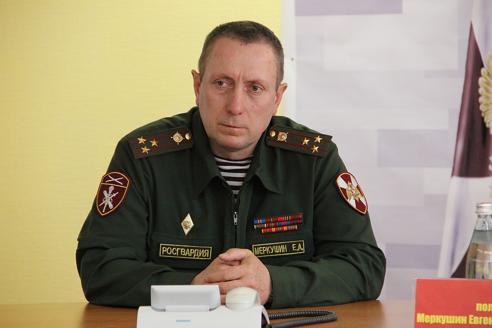 Полковник Евгений Меркушин. Фото: пресс-служба ГУ Росгвардии по Краснодарскому краю
