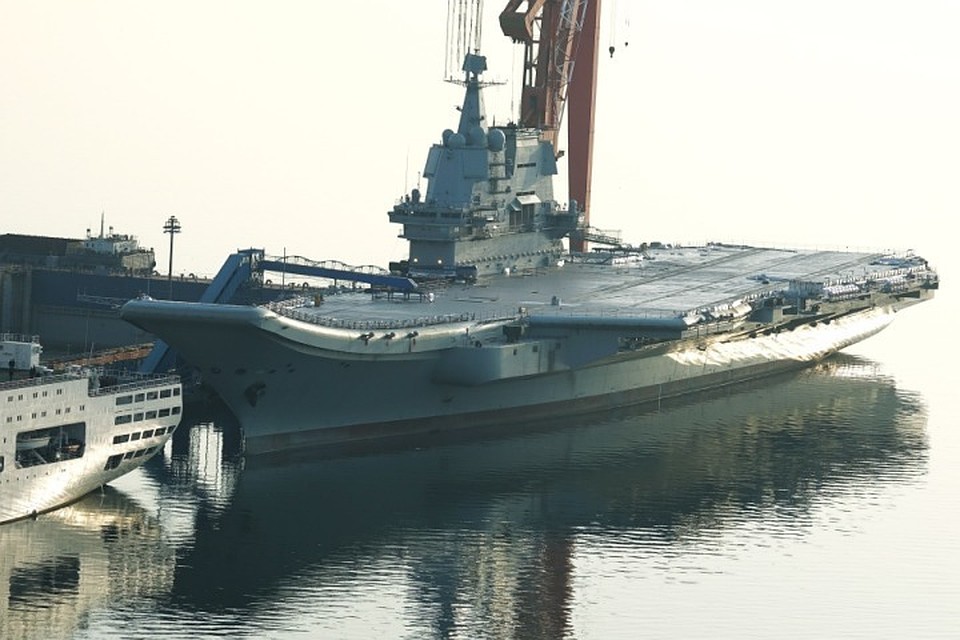 Впервые авианосец 001A был спущен на воду в апреле 2017 года