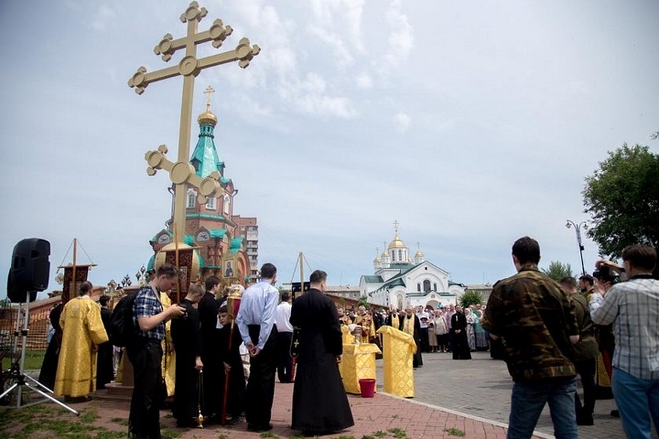 По Красноярску прошел правобережный крестный ход. Фото пресс-службы Красноярской епархии