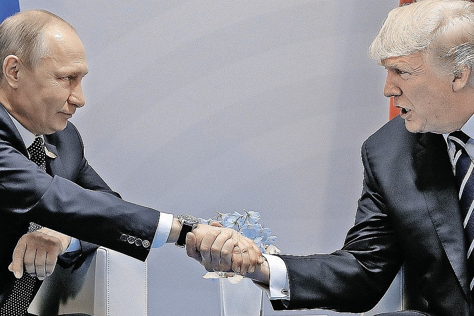 Президент России Владимир Путин и американский лидер Дональд Трамп