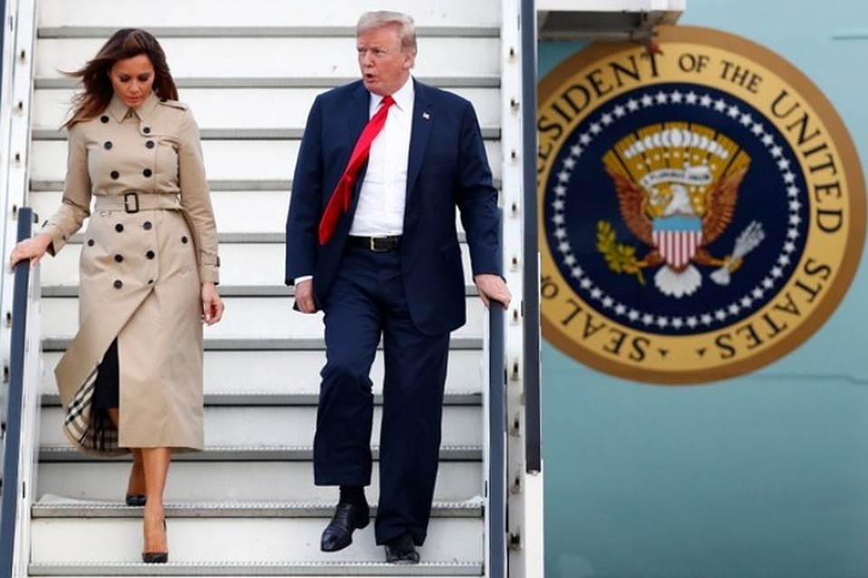 Президент США Дональд Трамп и первая леди Америки Меланья Трамп прибыли в Бельгию