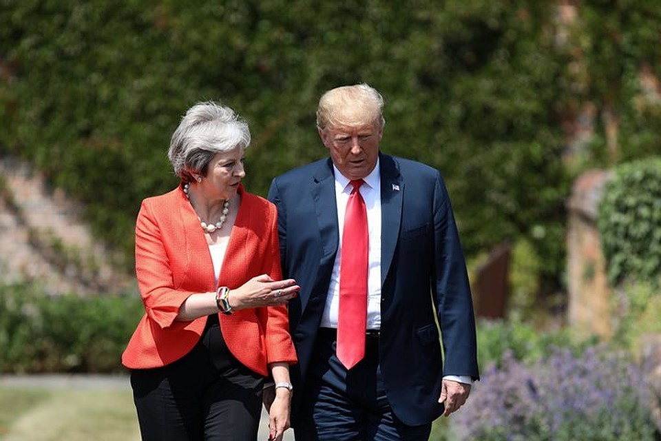 Премьер-министр Великобритании Тереза Мэй и президент США Дональд Трамп