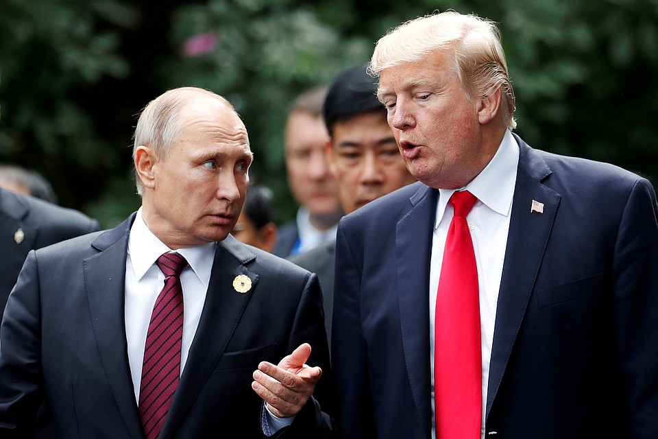 Президент США Дональд Трамп и президент России Владимир Путин