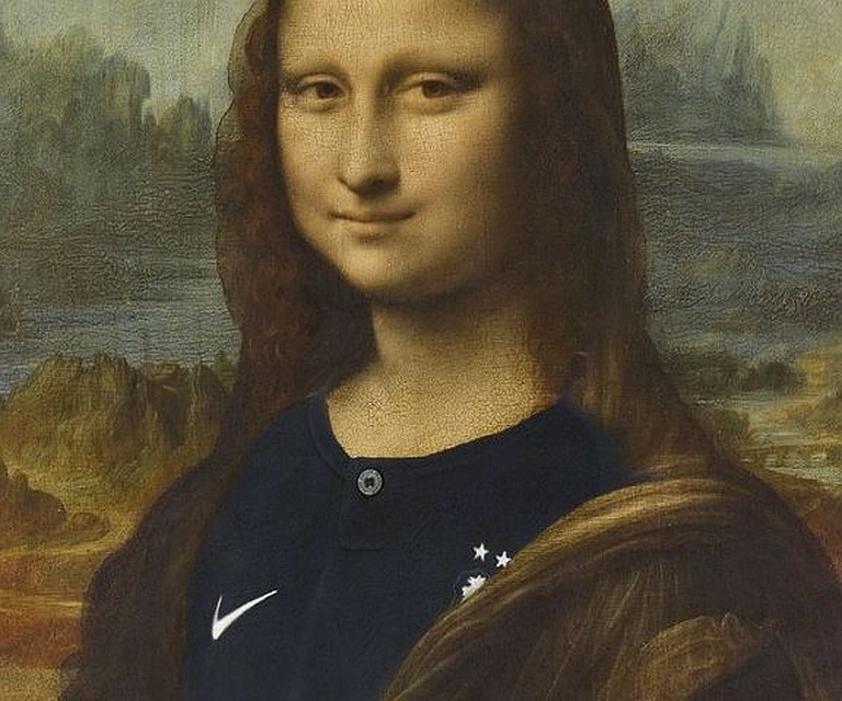«Отредактированная» Мона Лиза. Фото: Twitter/@MuseeLouvre