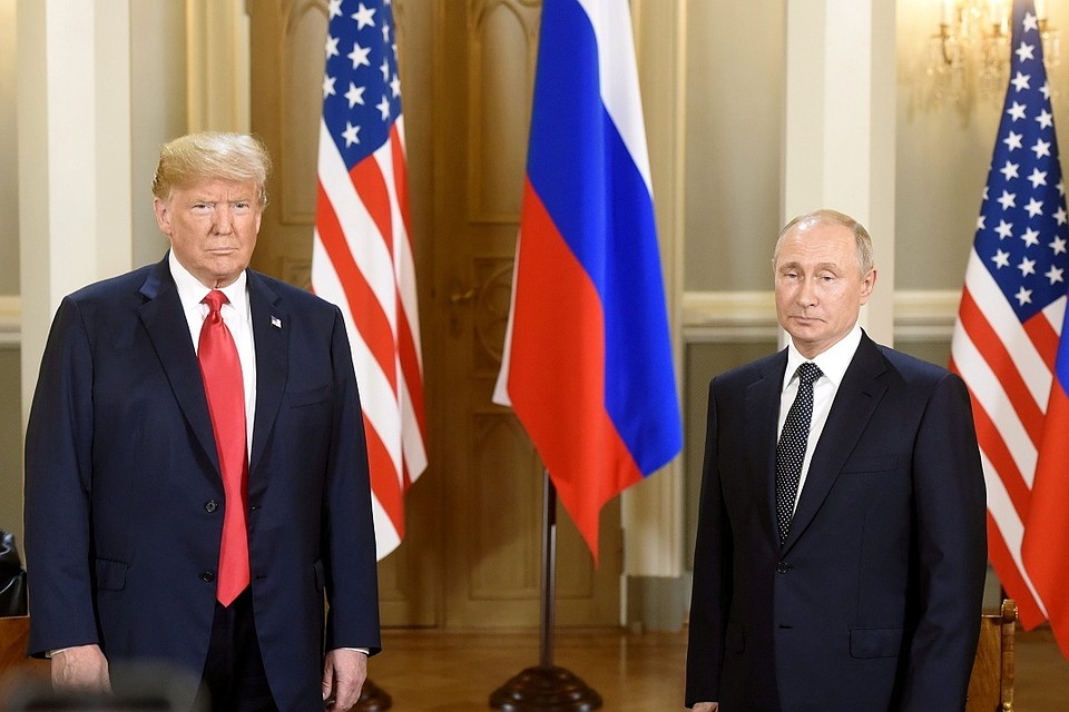 Президенты России и США Владимир Путин и Дональд Трамп