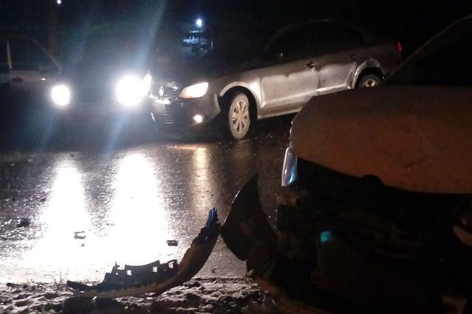 Авария произошла ночью