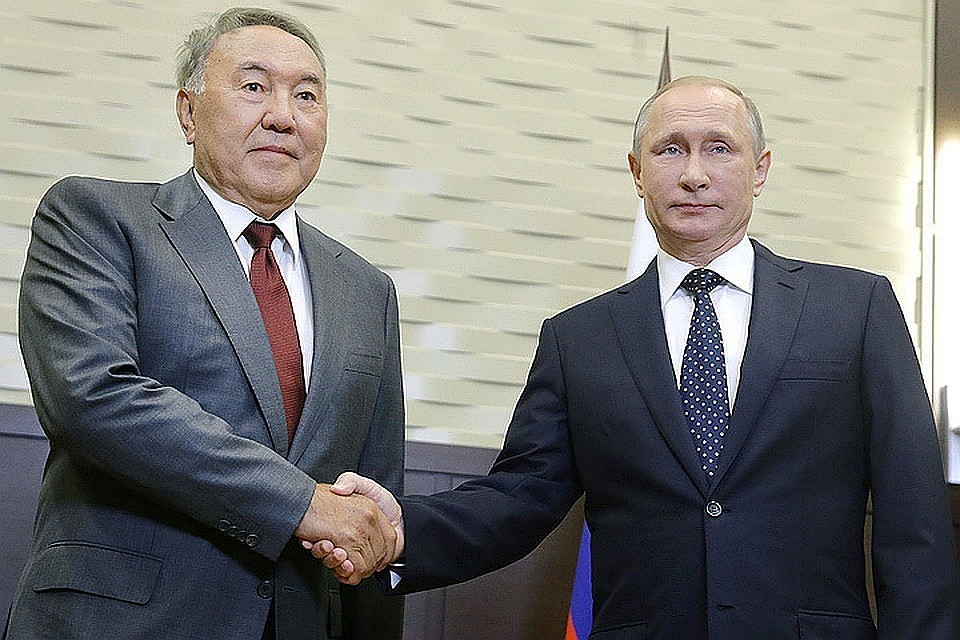 Президент Казахстана Нурсултан Назарбаев и президент России Владимир Путин. ФОТО: Михаил Метцель/ТАСС