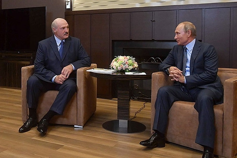 Лукашенко и Путин встретились в Сочи. Фото: пресс-служба президента Беларуси