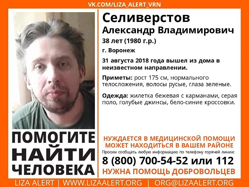 Фото: из группы поискового отряда «Лиза Алерт» в соцсети.