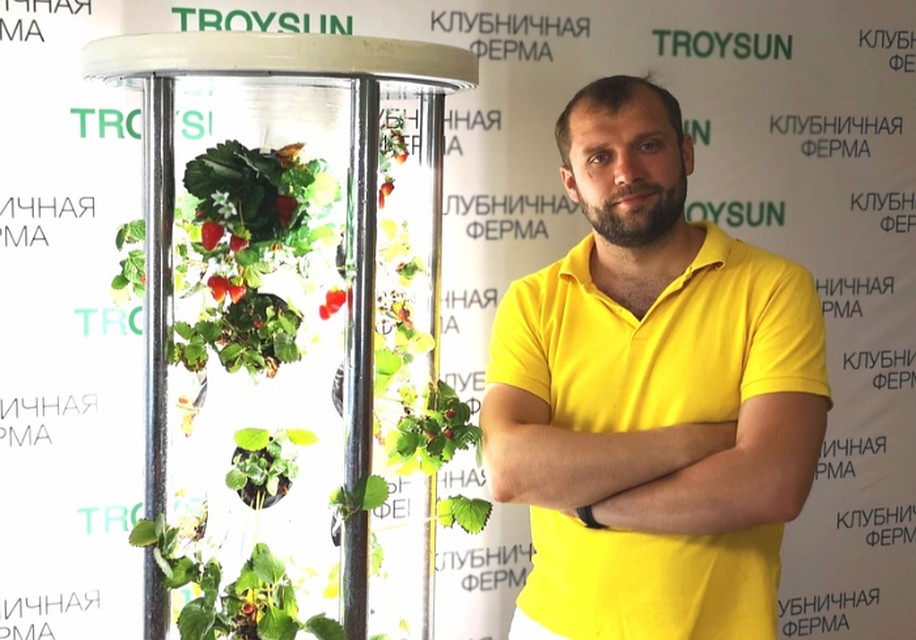 Алексей Ткаченко и его клубничная ферма. Фото из личного архива Алексея.