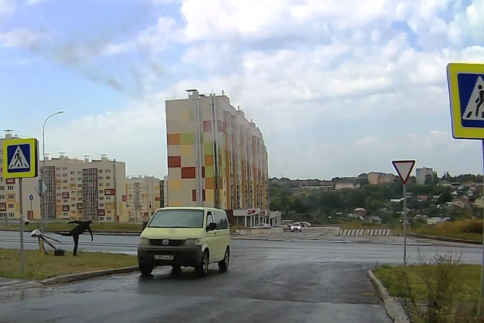 Момент нападения на камеру