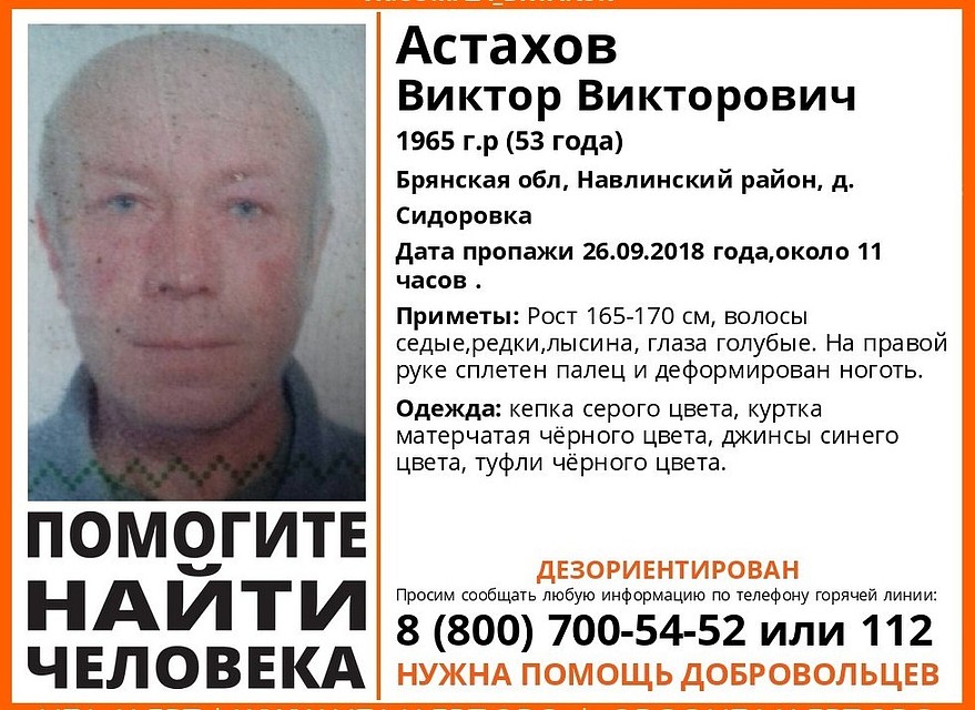 Фото: поисковый отряд "Лиза Алерт" Брянск