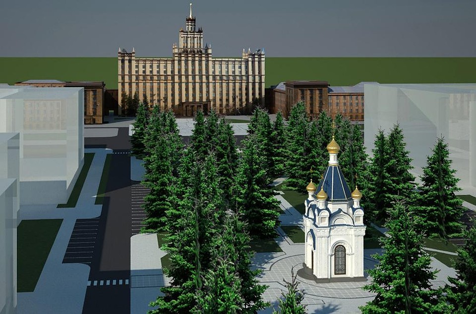 Это лишь эскиз будущей часовни. Финального проекта общественность еще не видела.