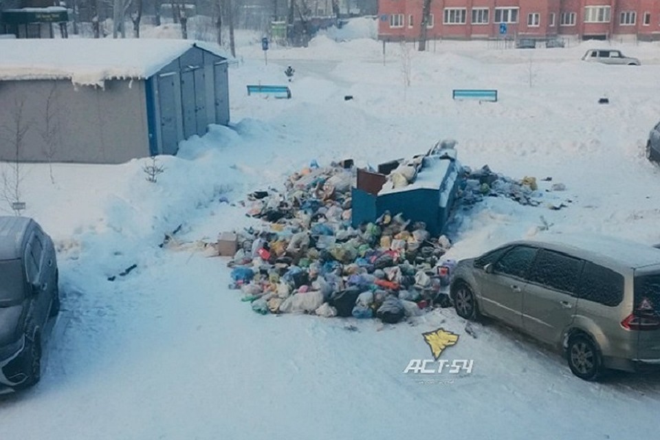 Новосибирцы фотографируют кучи мусора во дворах.