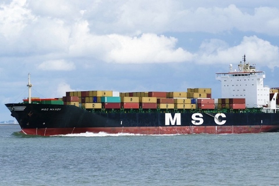Шестерых россиян с контейнеровоза MSC Mandу похитили пираты. Фото: vesselfinder.com
