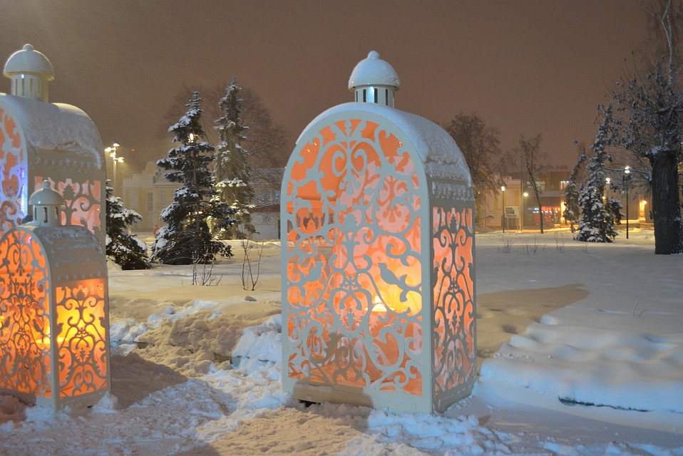 В Липецке морозно и снежно