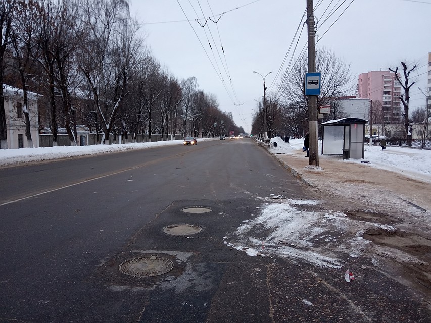 В сторону центра открыта только одна полоса