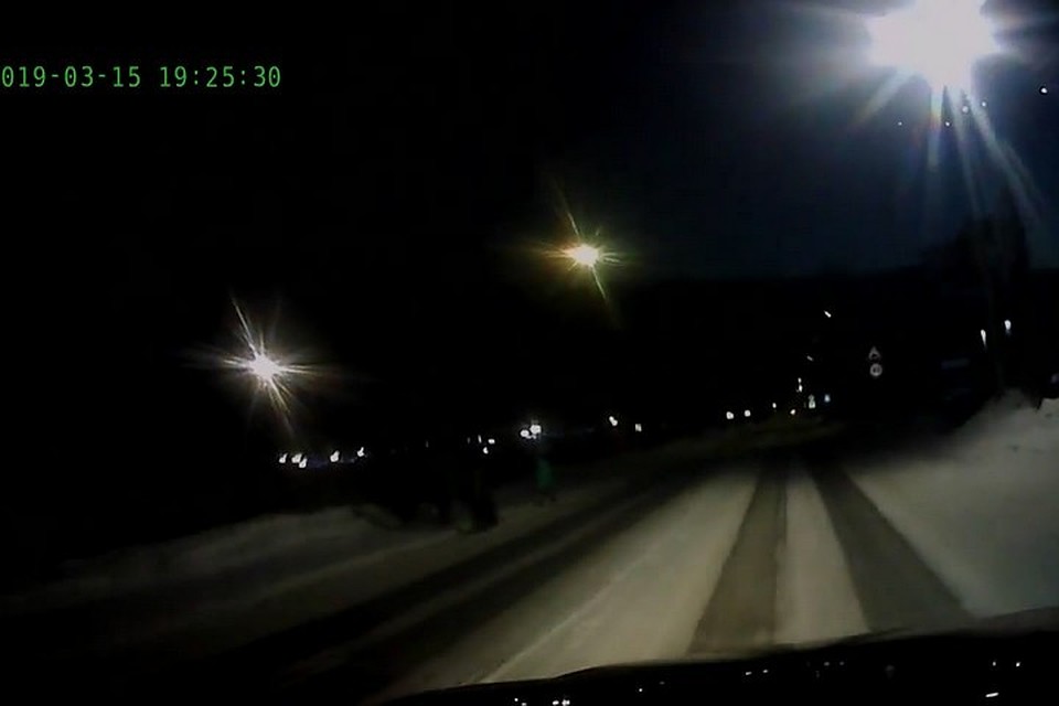 В Эвенкии сняли на видео падение небесного тела. Стоп-кадр видео