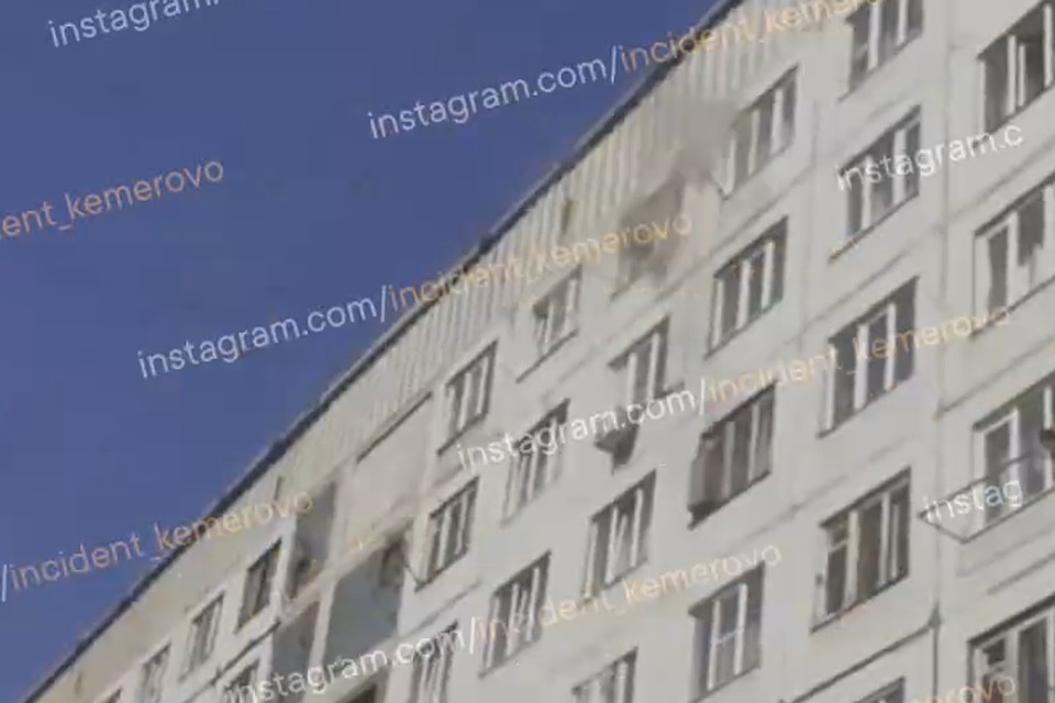В результате пожара никто не пострадал Кадр: "Инцидент Кемерово" / "ВКонтакте"