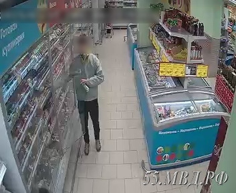 В Омске поймали серийного воришку продуктов из супермаркетов