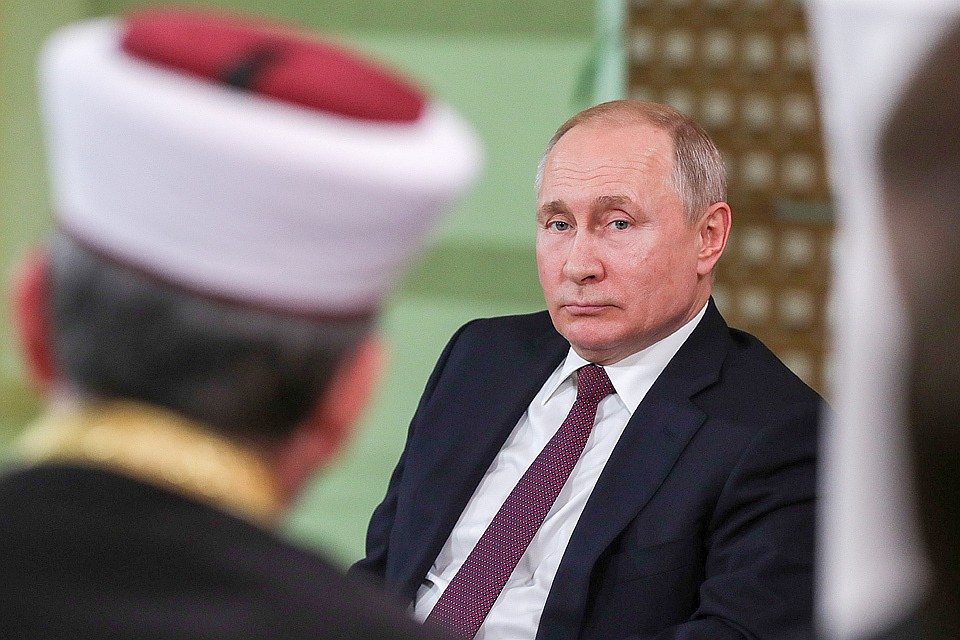 Президент России Владимир Путин во время встречи с представителями общественности Республики Крым и Севастополя, 18 марта 2019 г. Фото Михаил Климентьев/пресс-служба президента РФ/ТАСС