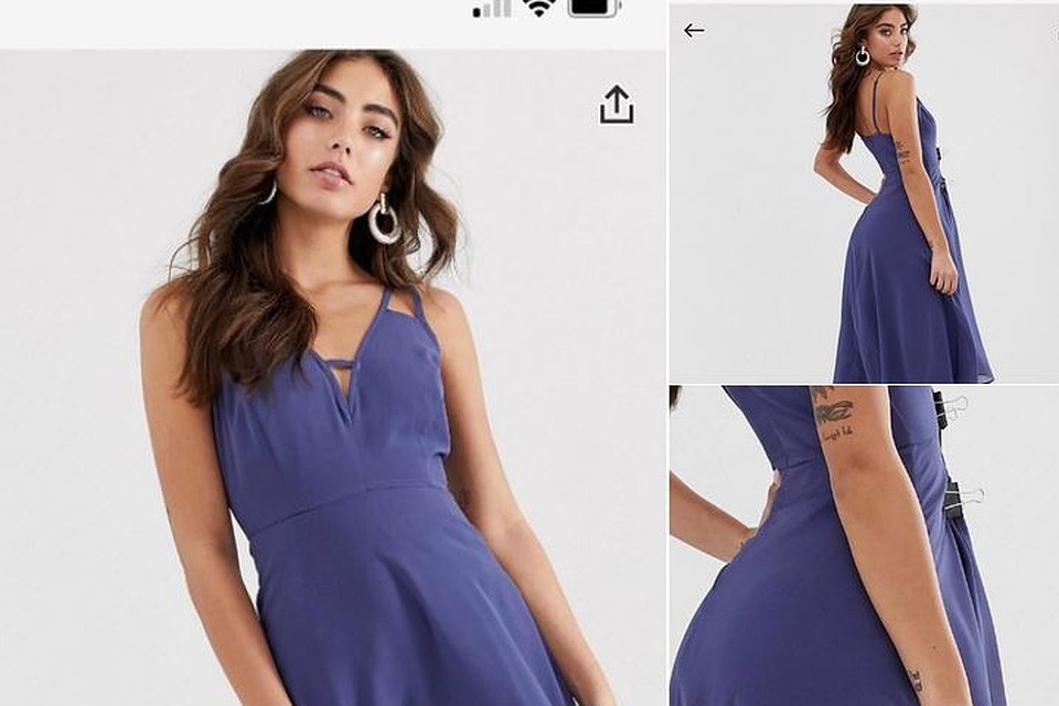 Пользователи обнаружили на Asos фотографии, на которых одежда закреплена зажимами для бумаги. Фото: Твиттер https://twitter.com/xronnieanna