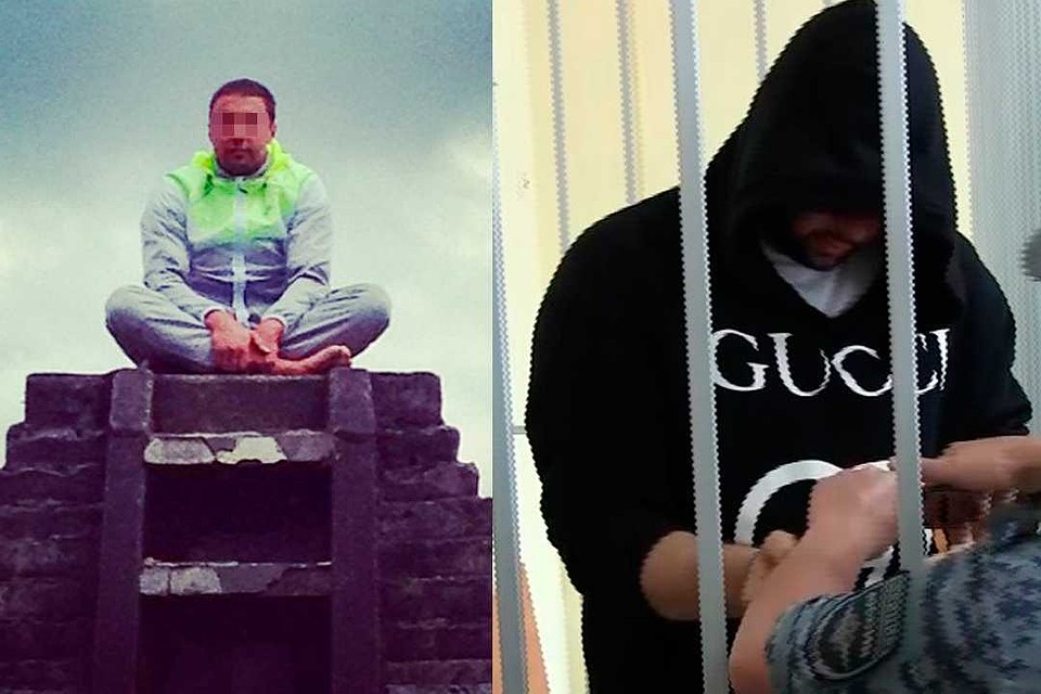 Андрей на суде прятал свое лицо, но до задержания активно делился своими фотографиями