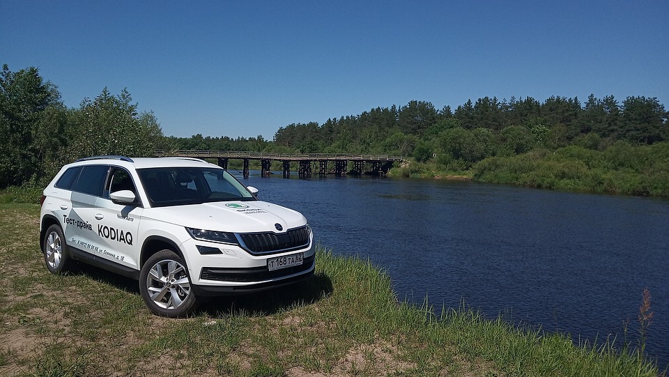 ŠKODA KODIAQ на реке Пре.