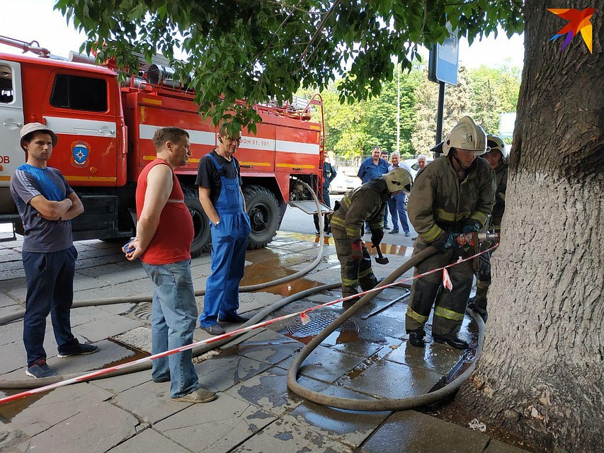 У консерватории горело дерево
