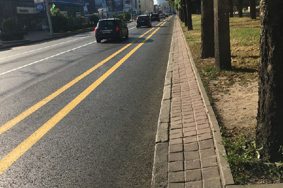 В Минске будет велополоса на проезжей части. Фото: bike.org.by.