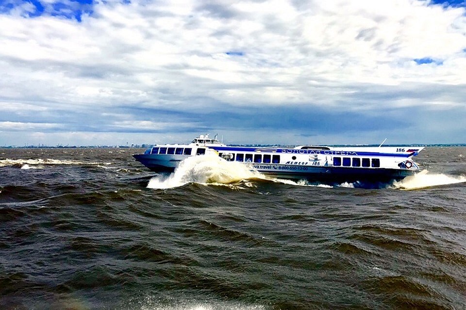 В Петербурге "Метеор" врезался в Дворцовую набережную. Фото: vk.com/hydrofoils