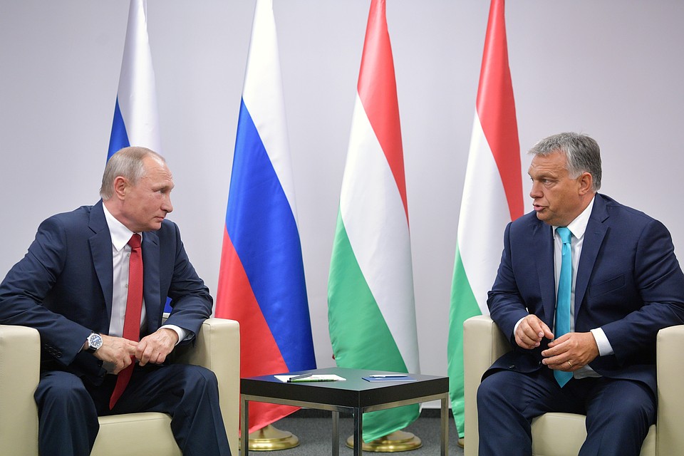 Владимир Путин и Виктор Орбан (справа). Фото: Алексей Дружинин ТАСС