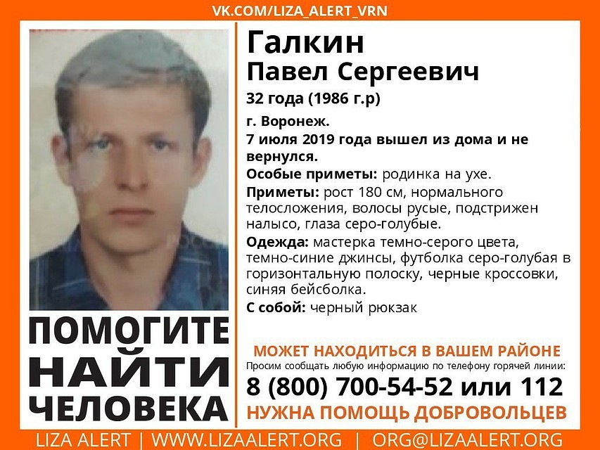 Фото: из группы поискового отряда «Лиза Алерт Воронеж» в соцсети.