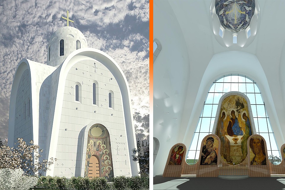 Проект будущего храма священномученика Игнатия Богоносца. Фото: пресс-служба Москомархитектуры
