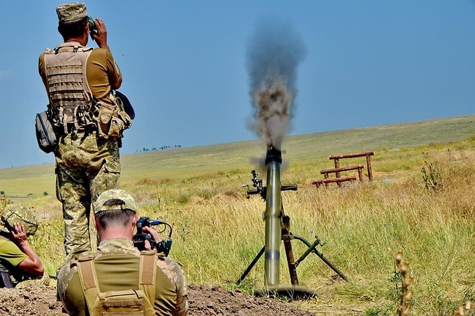 По югу ДНР украинские военные стреляли из миномета. Фото: пресс-служба штаба ООС