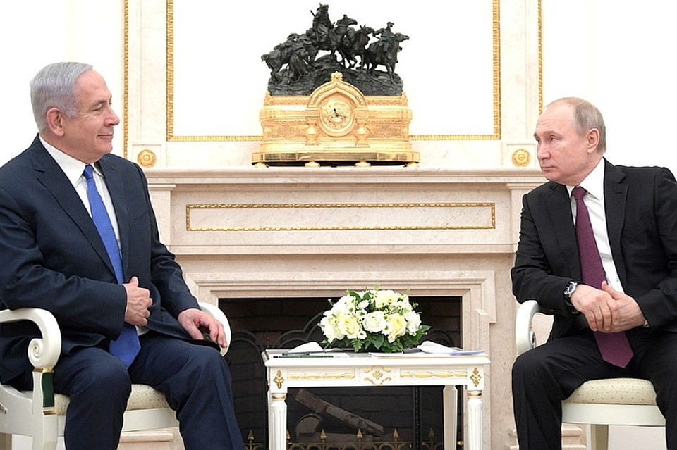 Беньямин Нетаньяху и Владимир Путин. Фото: пресс-служба Кремля