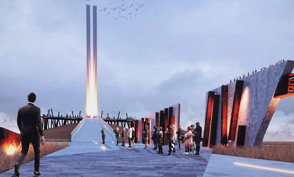 Так будет выглядеть стела на Осетровском плацдарме.