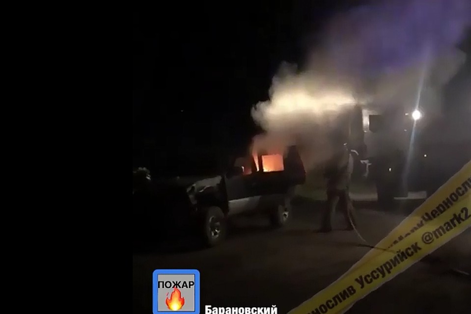 Пожарные справились с огнем за 16 минут. Скрин из видео mark2_che