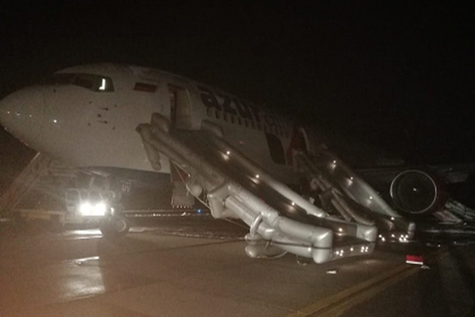 Жестко севший Boeing 767-300. Фото: Западно-Сибирский СУТ СКР