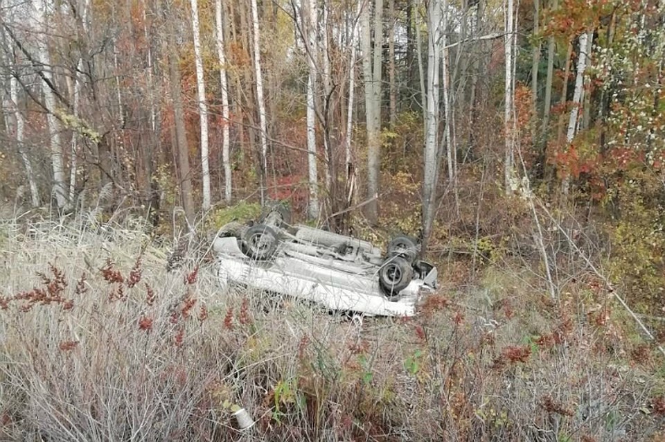 На трассе «Хабаровск-Лидога-Ванино» Toyota вытолкнула в кювет Mazda