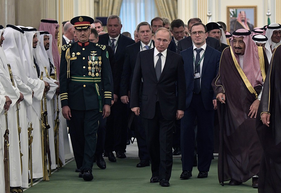 Путин в королевском дворце в Эр-Рияде